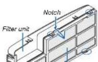 NEC ME401X - Detach the filter cover from the filter unit. - 1