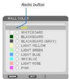 Radio button WALL COLOR WHITEBOARD BLACKBOARD BLACKBOARD (GRAY) LIGHT YELLOW LIGHT GREEN LIGHT BLUE SKY BLUE LIGHT ROSE PINK