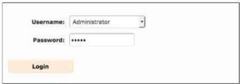 Username: Administrator Password: ***** Login