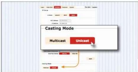 Casting Mode Multicast Unicast