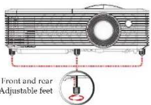 Front and rear Adjustable feet
