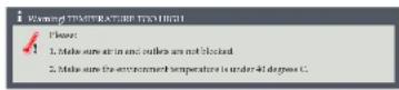 RICOH PJ WX2440 - Warning Indicator - 1
