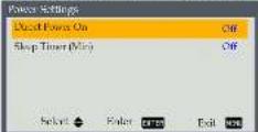 RICOH PJ WX2440 - Power Settings - 1