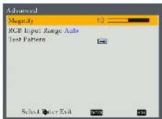 Advanced Magnitude 10 RGB Input Range Auto Test Pattern Select Color Rail