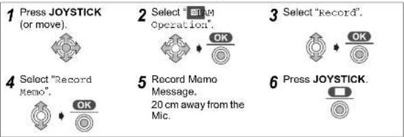 PANASONIC KX-TCD510BXM - Recording a Memo Message - 1