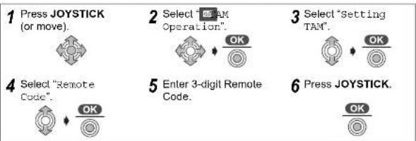 PANASONIC KX-TCD510BXM - Setting the Remote Code ON - 1
