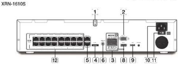 XRN-1610S 1 2 5 4 6 3 8 9 10 11 12