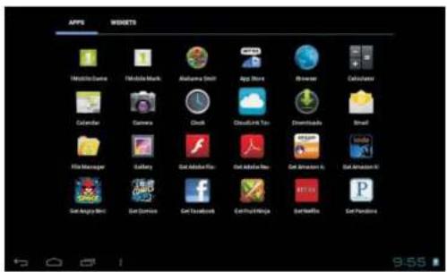APPS WIGETS Microsoft Game Hotbox Block Autoloma Smart App Store Answer Calculator Calendar Games Clock CloudLink Toy Downloads Smart File Manager Gallery Get Mobile Web Get Mobile Web Get Amazon 6 Get Amazon 8 Get Google PC Get Server Get Outlook Get CloudPage Get Pandora 9:55