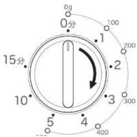 0g 0分 1 100 200 15分 2 3 300 400 5 4 10° 15°