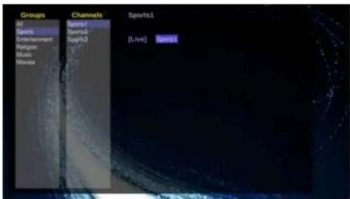 Groups Sports1 Sports2 Sports3 Sports1 [Live] Sports1