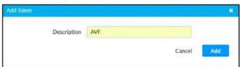 Add Token Description AVF Cancel Add