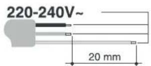 220-240V~ 20 mm