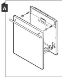1. Tome los cuatro tornillos cortos 2. Aprieta los cuatro tornillos largos