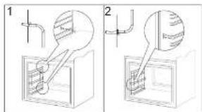 Technical diagram showing two mechanical or electrical setups with labeled components and directional arrows
