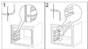 Technical diagram showing two mechanical or electrical assembly setups with labeled components and directional arrows