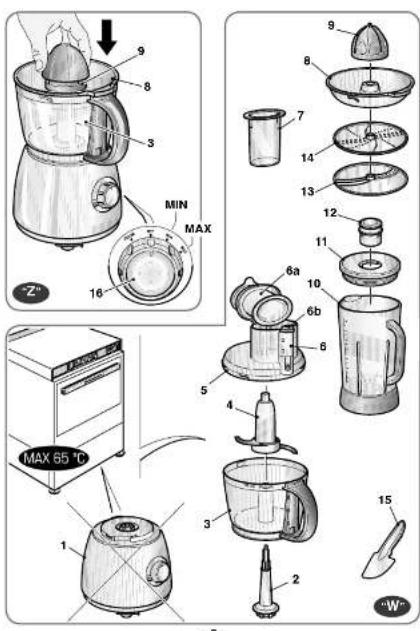 MIN MAX 16 9 8 7 14 13 12 11 6a 10 6b 6 5 4 3 2 1 MAX 65 °C 1 2 15 "W"