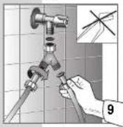 Campomatic WM747W - CONNECTING THE WATER SUPPLY - 1