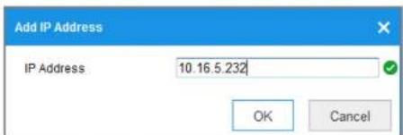 Add IP Address IP Address: 10.16.5.232 OK Cancel