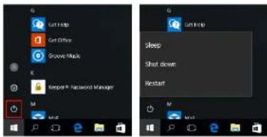 Get Help Get Drive Grove Mask Simped Password Manager M Get Help Sleep Shelt down Restart
