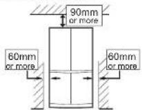 SHARP SJ-IF90PB-SL - Keep adequate ventilation space around the refrigerator. - 1