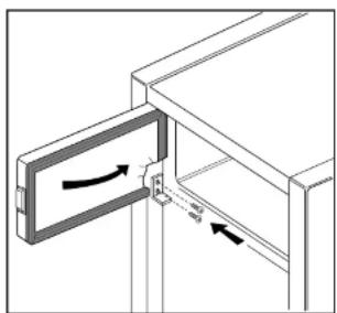Tricity Bendix BR592W - Changing the opening direction of the door (freezer compartment) - 3