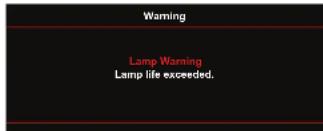 Warning Lamp Warning Lamp life exceeded.