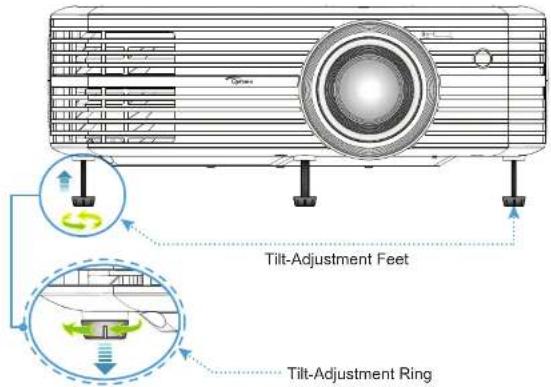 Tilt-Adjustment Feet Tilt-Adjustment Ring
