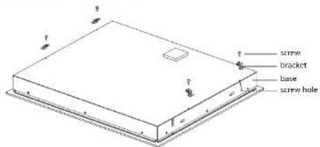 screw bracket base screw hole