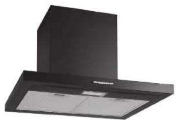 Logik L60CHDB17 - 60cm/90cm Black T-box Chimney Hood - 1