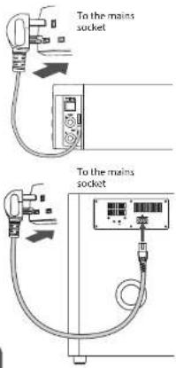 To the mains socket To the mains socket
