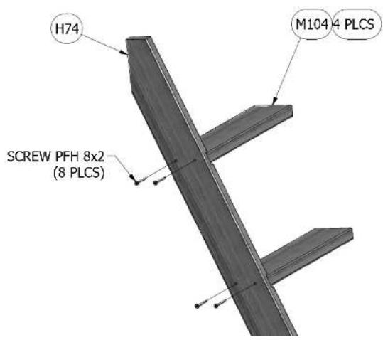 H74 M104 4 PLCS SCREW PFH 8x2 (8 PLCS)