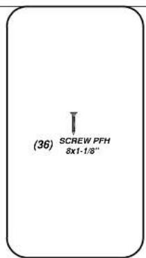 (36) SCREW PFH 8x1-1/8"