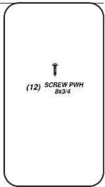 (12) SCREW PWH 8x3/4