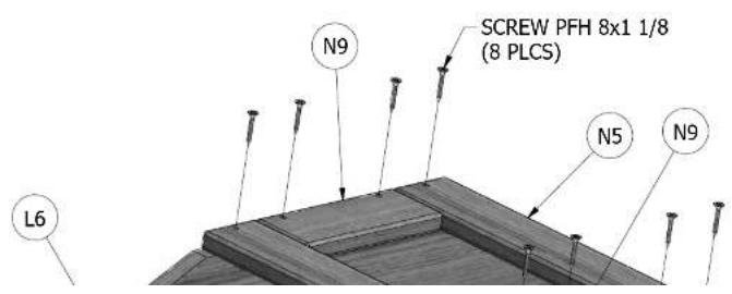 SCREW PFH 8x1 1/8 (8 PLCS) N9 N5 N9 L6