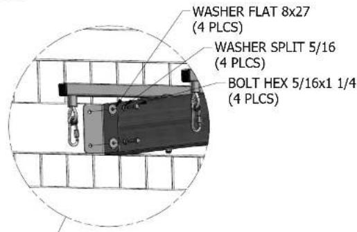 WASHER FLAT 8x27 (4 PLCS) WASHER SPLIT 5/16 (4 PLCS) BOLT HEX 5/16x1 1/4 (4 PLCS)