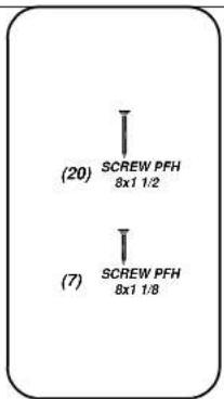 (20) SCREW PFH 8x1 1/2 (7) SCREW PFH 8x1 1/8