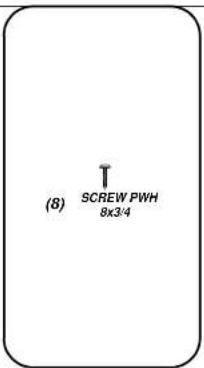(8) SCREW PWH 8x3/4