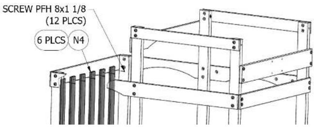 SCREW PFH 8x1 1/8 (12 PLCS) 6 PLCS N4