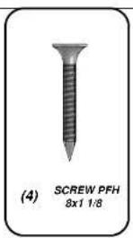 (4) SCREW PFH 8x1 1/8
