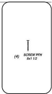 (4) SCREW PFH 8x1 1/2