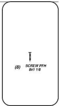 (8) SCREW PFH 8x1 1/8