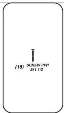 (16) SCREW PFH 8x1 1/2