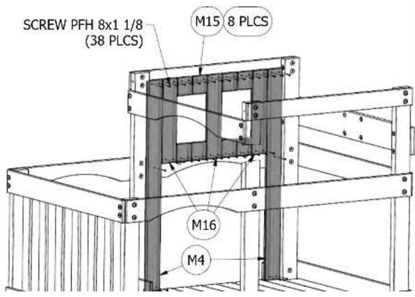 SCREW PFH 8x1 1/8 (38 PLCS) M15 8 PLCS M16 M4
