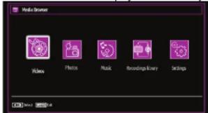 Media Browser Video Photo Music Recording Library Settings