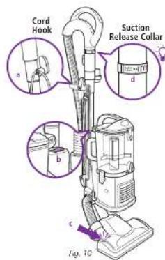 Cord Hook Suction Release Collar a b c Fig. 10