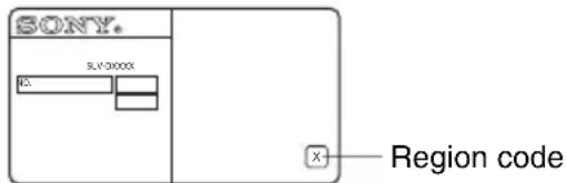 SONY. SLV-0000X X- Region code