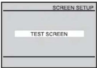 SCREEN SETUP TEST SCREEN