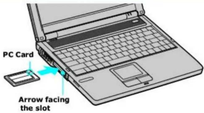 SONY Vaio PCG-FRV25 - Inserting a PC Card - 1