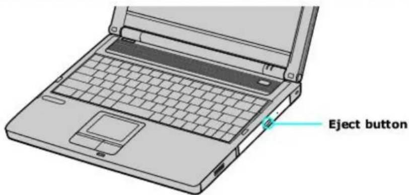 SONY Vaio PCG-FRV25 - Ejecting the Drive Tray - 1