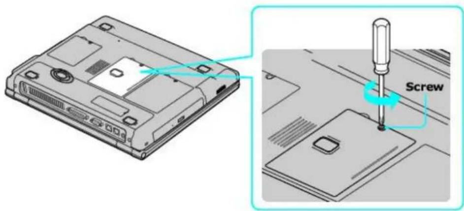 SONY Vaio PCG-FRV25 - Removing the Bottom Screw(s) - 1